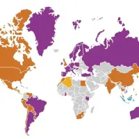 Mapa de los colombianos que votaron en el exterior en la primera vuelta presidencial del 31 de mayo de 2026. FOTO: Captura de pantalla 