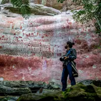 Los pictogramas en la Serranía de Chiribiquete representan animales que hoy ya no existen. FOTO: Juan Antonio Sánchez