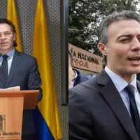 Imagen de referencia de los alcaldes de Medellín Federico Gutiérrez y Daniel Quintero, quienes están enfrascados en luchas jurídicas por sus comentarios en redes. FOTO: Alcaldía de Medellín y Colprensa