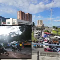 Así se encontraba esta tarde la zona de Niquía en el municipio de Bello. FOTO: Cortesía