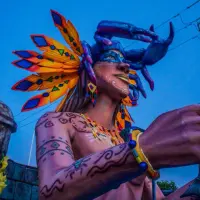 Carroza niño rodeado de cinco cangrejos, Fiestas de Independencia de Cartagena de Indias del 2025. Foto: Cristina Rodriguez.