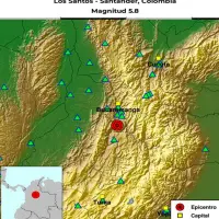 Esta es la imagen del epicentro. FOTO Cortesía Servicio Geológico Colombiano