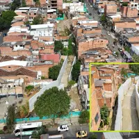 La intervención se ejecuta en el límite de los barrios Manrique y Campo Valdés, entre las calles 70 y 71 y las carreras 48A y 49. FOTO: Cortesía