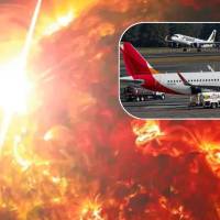 Una erupción solar podría afectar los vuelos en Colombia, según la Aeronáutica Civil. FOTOS: Nasa y Manuel Saldarriaga 