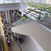 Imagen de referencia de escaleras eléctricas del Metro de Medellín en la estación San Javier. FOTO: Cortesía
