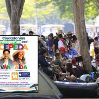 Concejal denuncia que movilización indígena en La Alpujarra es para favorecer concentración del candidato Iván Cepeda. Foto: Camilo Suárez Echeverry y @alejodebedout