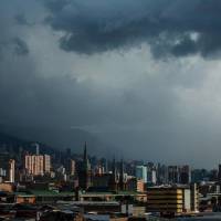 Imagen de referencia de un aguacero en la ciudad de Medellín. FOTO: Cortesía