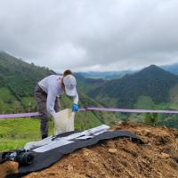 Imágenes del rescate de los cuerpos en zona rural del municipio de Dabeiba, en Antioquia. FOTO: imagen tomada de redes.