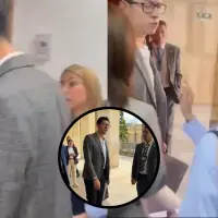 El ministro Daniel Rojas le huyó a la representante Catherine Juvinao quien le exigió luego del debate sobre el presupuesto de educación sobre los subsidios para los jóvenes beneficiarios del Icetex. Fotos: Captura de videos