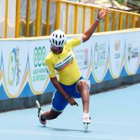 Medallistas mundiales como Kollin Castro hacen parte de la Selección Colombia y ya iniciaron sus celebraciones alcanzando medallas de oro en las pruebas del Panamericano. FOTO CORTESÍA FEDEPATIN 