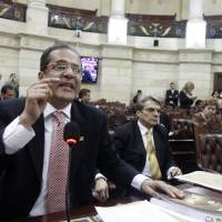 El representante Carlos Arturo Piedrahita, durante una de las discusiones en el Congreso. FOTO: Colprensa-Diego Santacruz.