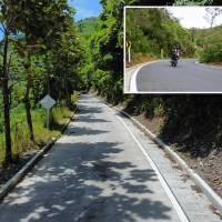 Vía Santo Domingo – Alto de La Quiebra ejecutada con obras por impuestos en Antioquia. FOTO: Cortesía