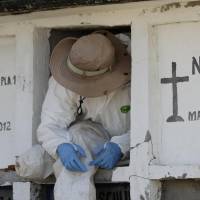 En la primera intervención en este cementerio de Caucasia se recuperaron 26 cuerpos. FOTO: UNIDAD DE BÚSQUEDA DE PERSONAS DADAS POR DESAPARECIDAS. 