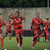 Los futbolistas del Barranquilla F.C. celebran la victoria contra Millonarios en los octavos de final de la Copa BetPlay. Foto: tomada del x de @Dimayor