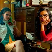 Estas son las actrices Juana Arias (izquierda) y Ángela Cano (derecha), quienes hacen parte del elenco de Policiaco sin crimen. FOTO: Cortesía.