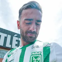 El delantero uruguayo Facundo Batista fue el primer refuerzo de Atlético Nacional para el segundo semestre del 2025. FOTO: CORTESÍA ATLÉTICO NACIONAL