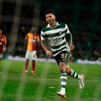 El delantero colombiano Luis Javier Suárez, de 28 años, es uno de los goleadores de la Liga de Portugal de esta temporada. Foto: tomada del x de @SportingCP