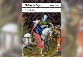Portada del libro Erec y Enide de Chrétien de Troyes.