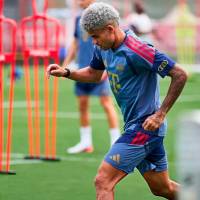 El futbolista guajiro Luis Díaz entrenó con el Bayern Múnich después de regresar de las vacaciones que tuvo por el Mundial de Norteamérica. Foto: tomada de redes sociales