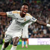 Vinicius celebrando en la final de la Champions League 2024. FOTO: X RealMadrid