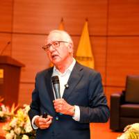 El ministro de Salud, Guillermo Jaramillo, durante el V Foro: Retos y Oportunidades en Salud Mental – Nueva Política Pública. FOTO CORTESÍA MINSALUD