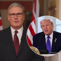Keir Starmer confirmó en un video a través de sus redes sociales la autorización a Donald Trump para el uso de sus bases militares. Fotos: Captura de video y Getty Images