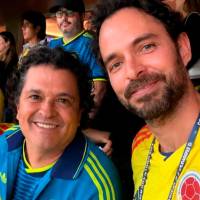 Fonseca, Carlos Vives y Manolo Cardona estuvieron en las tribunas durante el debut de la selección Colombia en el Mundial de la Fifa 2026. Foto: cortesía @manolo cardona.