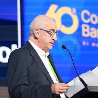 El gerente general del Banco de la República, Leonardo Villar, en la 60 Convención Bancaria organizada por Asobancaria en Cartagena. FOTO: Cortesía.