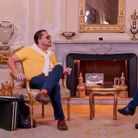 Juanpis González sostuvo una conversación con Gustavo Petro en la Casa de Nariño. Foto: Captura de video