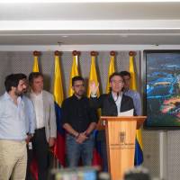 El alcalde Federico Gutiérrez presentó la alianza con La Liga para asesorar toda la modernización del estadio Atanasio Girardot. FOTO: CORTESÍA ALCALDÍA DE MEDELLÍN