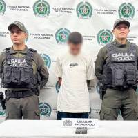 Este es alias la Chinga, quien fue capturado en el barrio El Poblado en las últimas horas. FOTO: Cortesía Policía Metropolitana del Valle de Aburrá