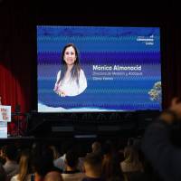 La directora de Medellín Cómo Vamos, Mónica Almonacid, durante la conmemoración de los 20 años de ese programa. FOTO: Camilo Suárez