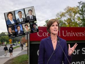 Sally Yates revisará las políticas de Cornell para prevenir y atender agresiones y acoso sexual en el campus. FOTO: Redes sociales / AFP / Imagen creada con IA
