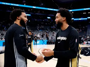  Justin Champagnie hrmano gemelo de Julian, quien juega en los Spurs es una de las figuras de la NBA que estará en Medellín para el campamento en el Iván de Bedout. FOTO GETTY 