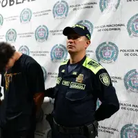 Dos capturados por un hurto en El Poblado, comuna 14 de Medellín. FOTO: POLICÍA MEVAL