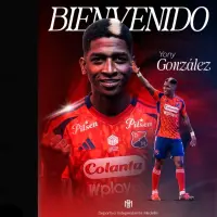 Yony González, delantero que se une al Independiente Medellín, firmó contrato por dos años. FOTO CORTESÍA DIM 