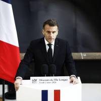 El presidente Emmanuel Macron habló sobre su programa de disuasión nuclear. Foto: AFP