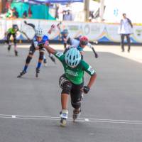 Luciana Cifuentes, del equipo Orgullo Paisa, ganó la prueba por puntos en el Panamericano en Guarne. FOTO cortesía fedepatÍn