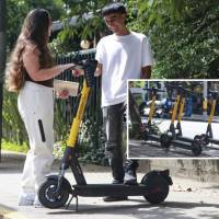 Las patinetas ya circulan por la Avenida El Poblado e incluso cerca del Jardín Botánico. Se seguirán expandiendo. FOTO: Manuel Saldarriaga