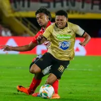 Águilas Doradas empató en su visita a Santa Fe en el estadio El Campín de Bogotá, en la primera fecha de la Liga Betplay. FOTO COLPRENSA 