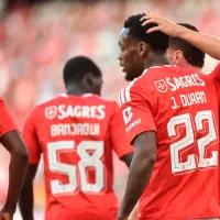 Jhon Jader Durán marcó su primer gol con Benfica en un amistoso. FOTO: @vaibenfica1904