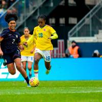 Linda Caicedo fue la más destacada de Colombia en la SheBelieves Cup disputada en Estados Unidos. FOTO CORTESÍA FCF