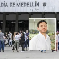 Imagen de referencia de la Alcaldía de Medellín. Adelante, el funcionario Sebastián Gómez. Foto: EL COLOMBIANO