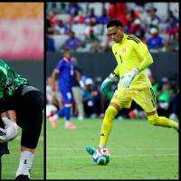 Franco Armani de Atlético Nacional y Pedro Gallese del Deportivo Cali. FOTOS: Juan Antonio Sánchez y Getty