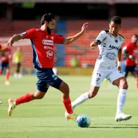 DIM que venció 2-1 a Llaneros con tantos de Jeison Medina y Jhon Montaño, se prepara para afrontar el duelo ante Pereira, este jueves, por uno de los juegos aplazados que tiene en la Liga BetPlay. FOTO CAMILO SUÁREZ 