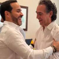 El presidente Abelardo De la Espriella y el alcalde Federico Gutiérrez se reunieron en Barranquilla. Foto: Cortesía.