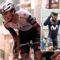 El mexicano Isaac Del Toro es líder del Giro de Italia. FOTO: Tomadas de X @Movistar_Team y @giroditalia