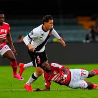 Santa Fe perdió 2-0 ante Vasco da Gama y se despidió de la Copa Sudamericana, ya Colombia no tiene representación en los torneos internacionales de la región. FOTO GETTY 