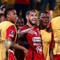El delantero argentino Francisco Fydriszewski es el goleador del cuadro rojo en la Copa Libertadores. Foto: Manuel Saldarriaga
