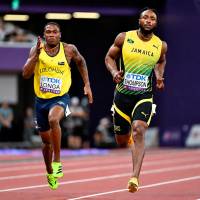 Ronal Longa, que ya ha bajado tres veces de los 10 segundos en 100 metros, espera estar en el Panamericano de atletismo en Medellín, en junio. FOTO AFP